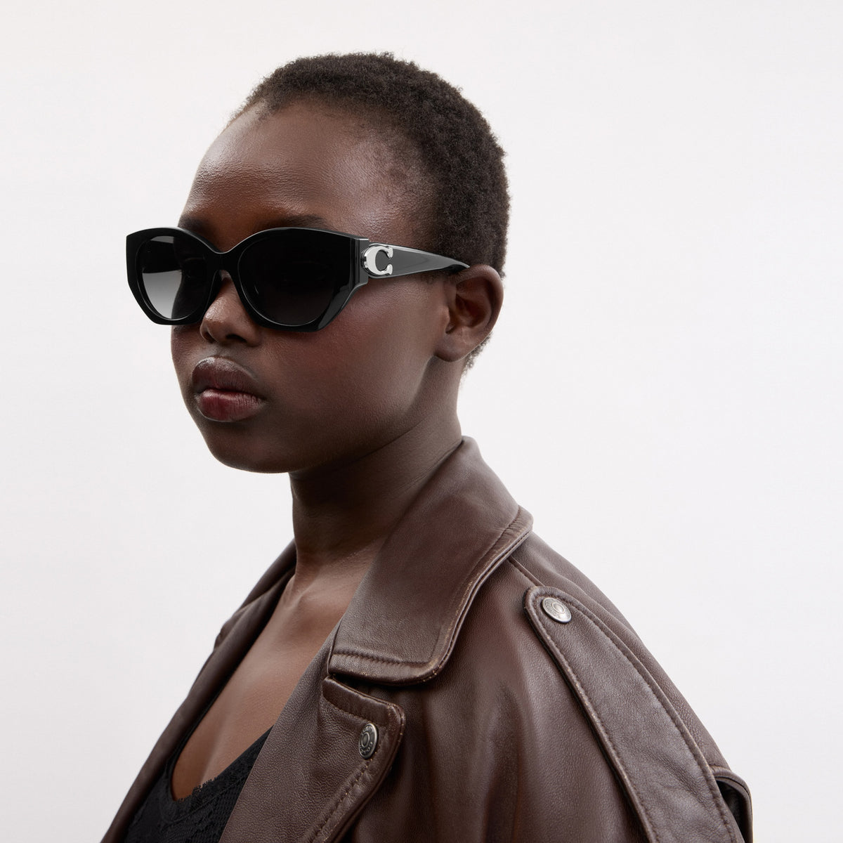 Maxi Sculpted C Oval Sunglasses