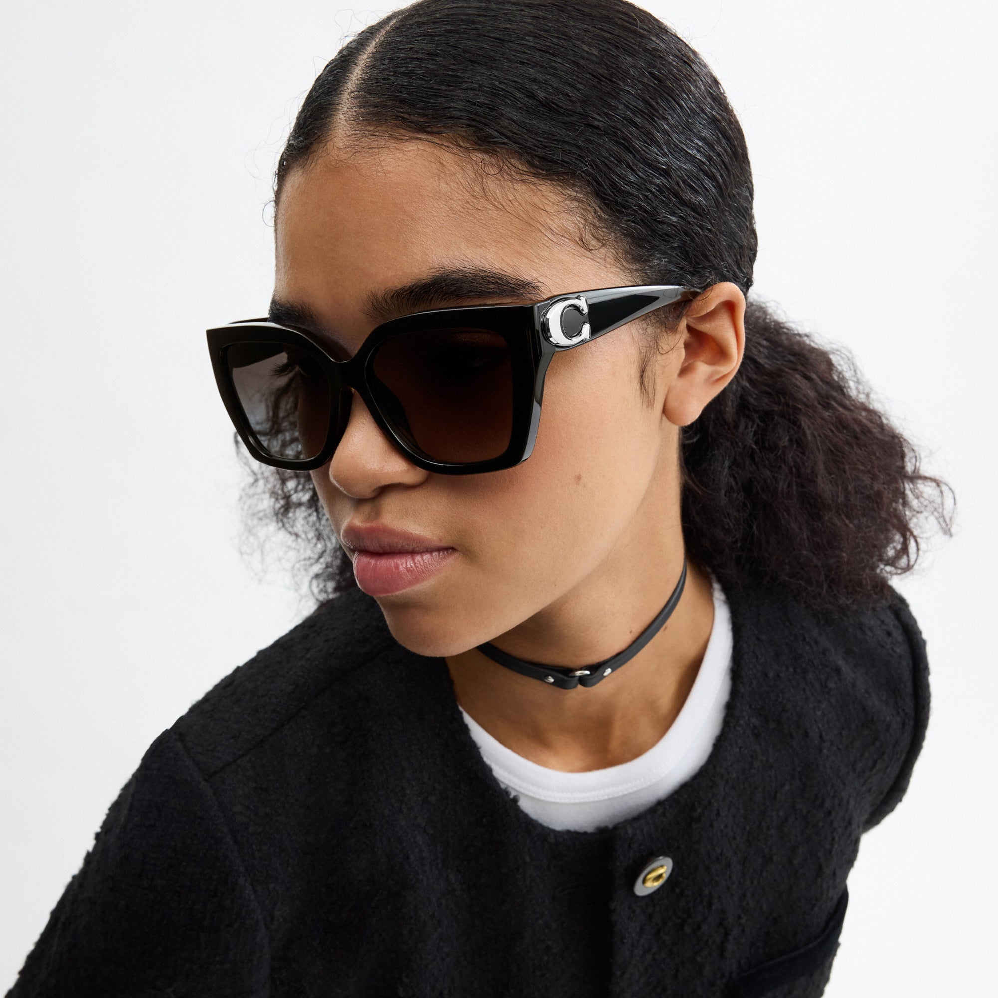 Full Fit Maxi Sculpted C Square Cat Eye Sunglasses