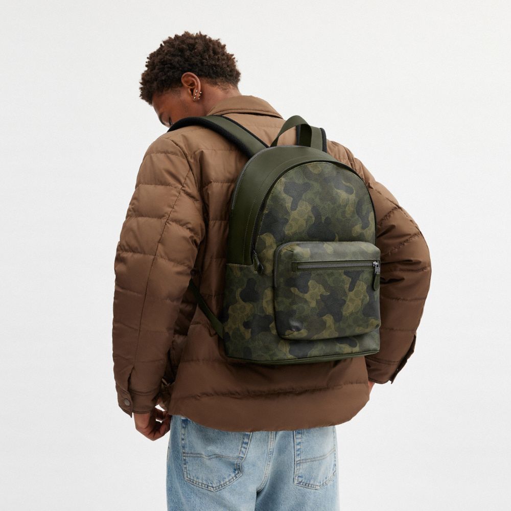 West Backpack In Signature Camo Print