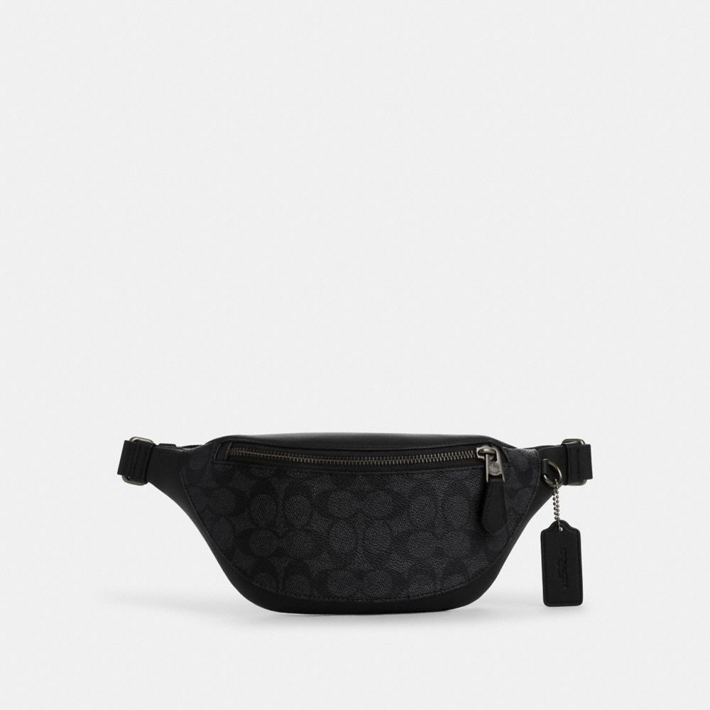Warren Mini Belt Bag In Blocked Signature Canvas