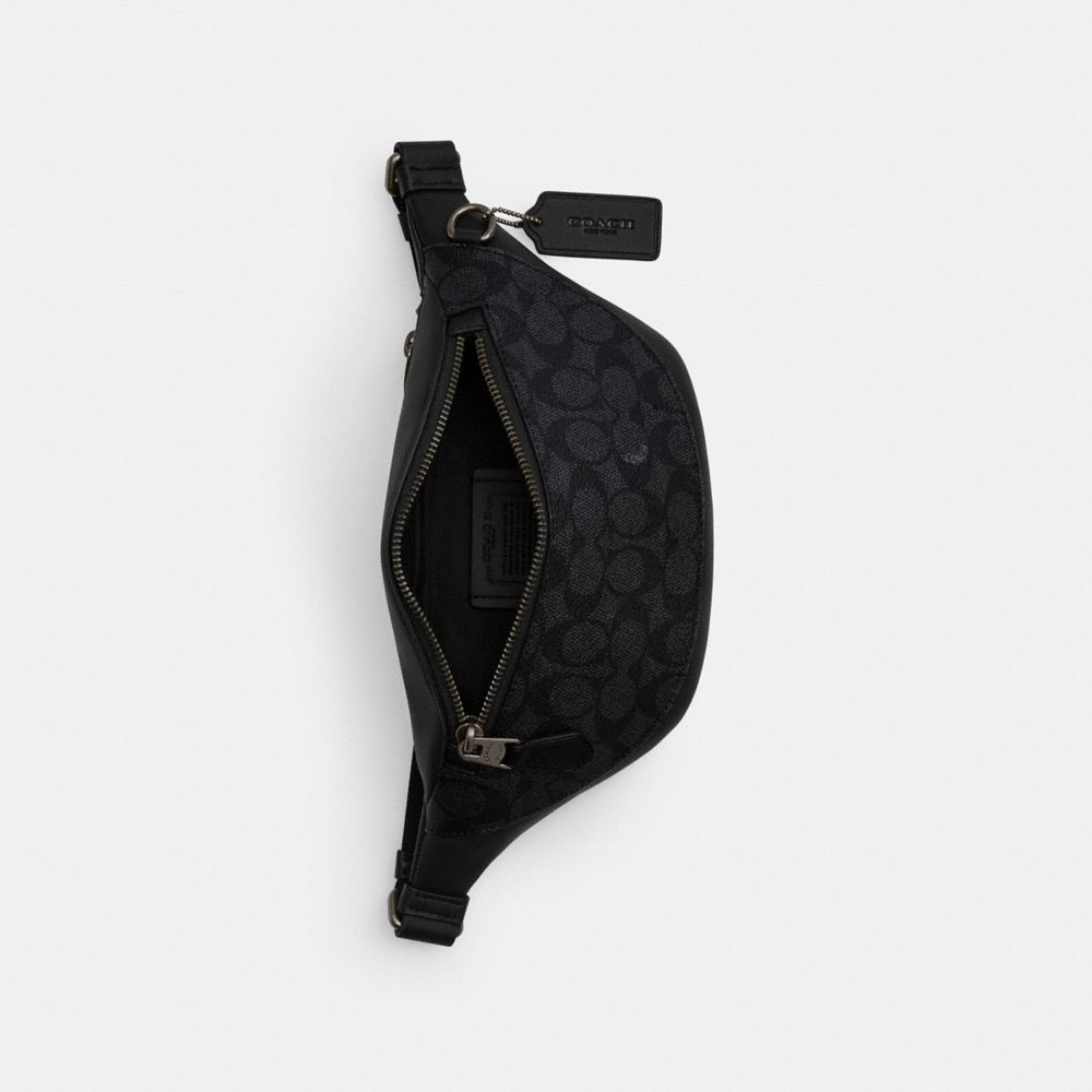 Warren Mini Belt Bag In Blocked Signature Canvas