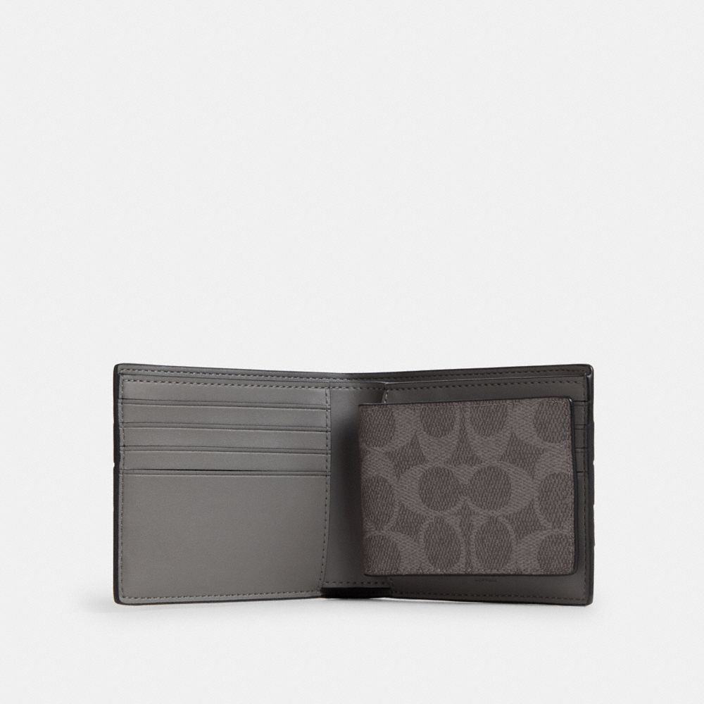 3-In-1 Wallet In Signature Canvas With Patches