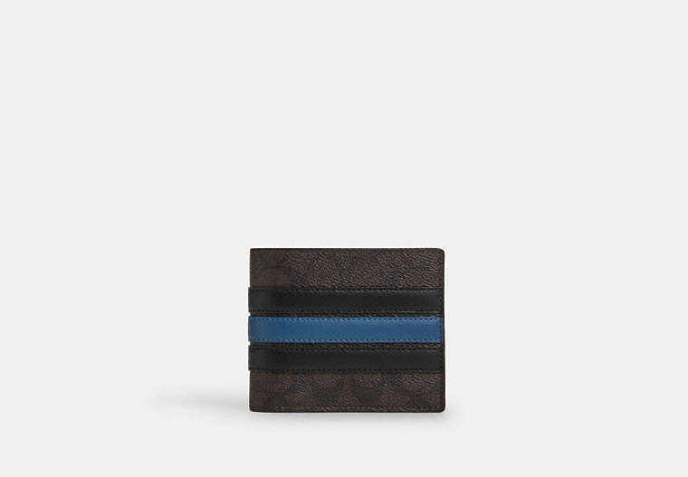 3-In-1 Wallet In Signature Canvas With Varsity Stripe