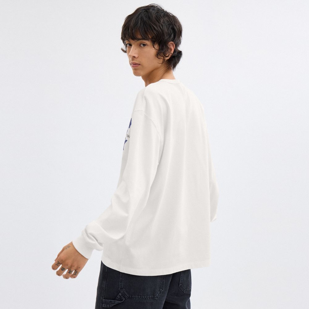 New York Graphic Long Sleeve T-Shirt In Organic Cotton