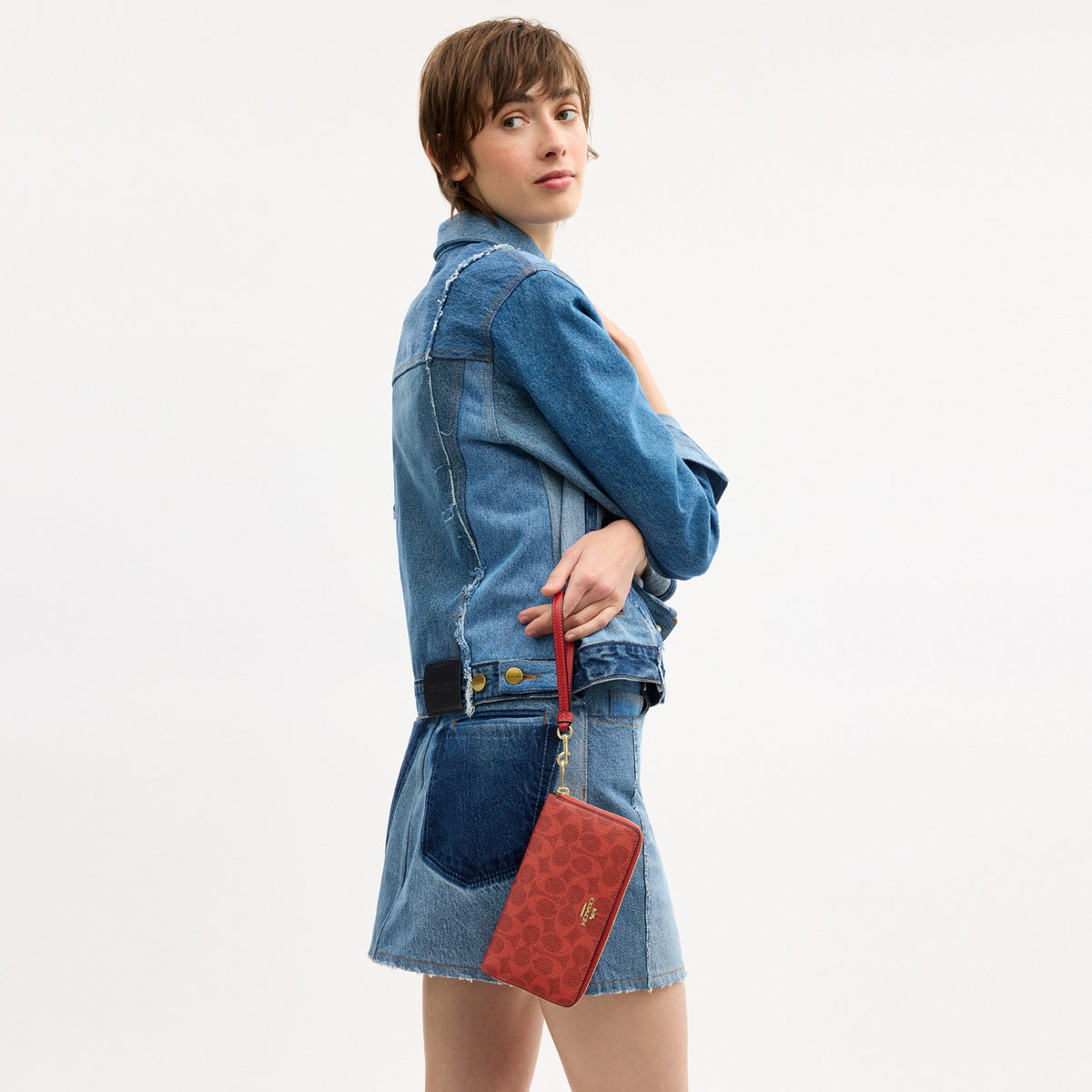 Long Zip Around Wallet In Signature Canvas
