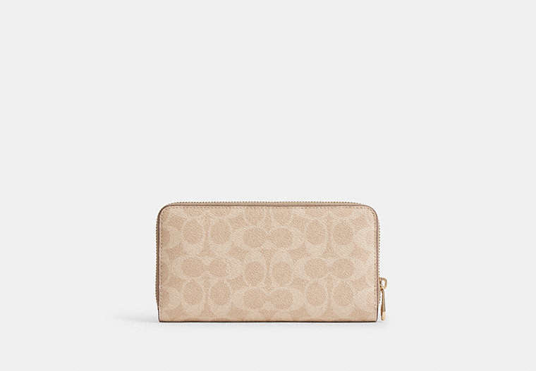 Long Zip Around Wallet In Signature Canvas