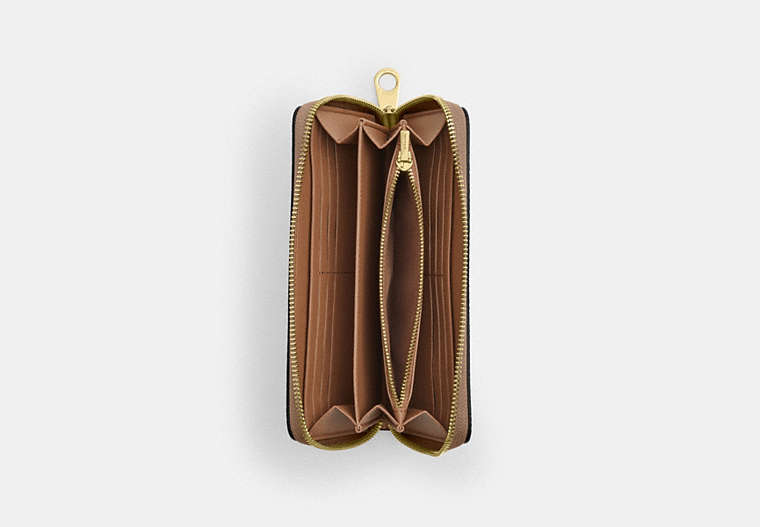 Long Zip Around Wallet In Signature Canvas