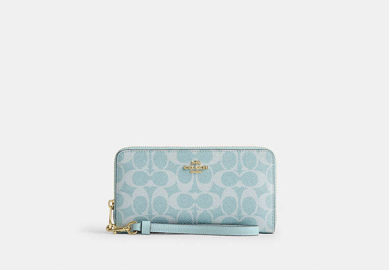Long Zip Around Wallet In Signature Canvas