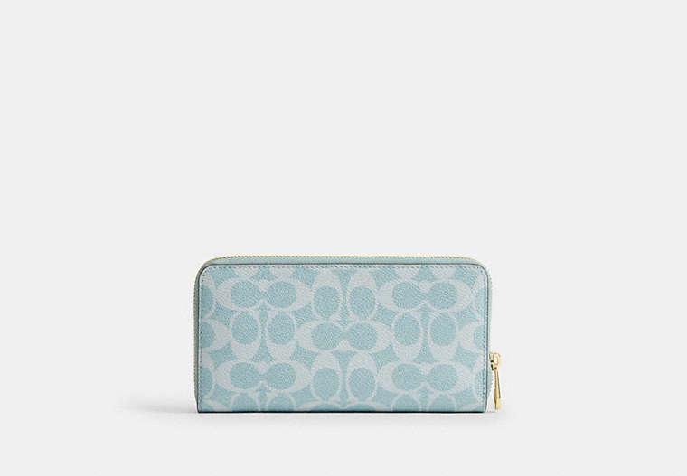 Long Zip Around Wallet In Signature Canvas