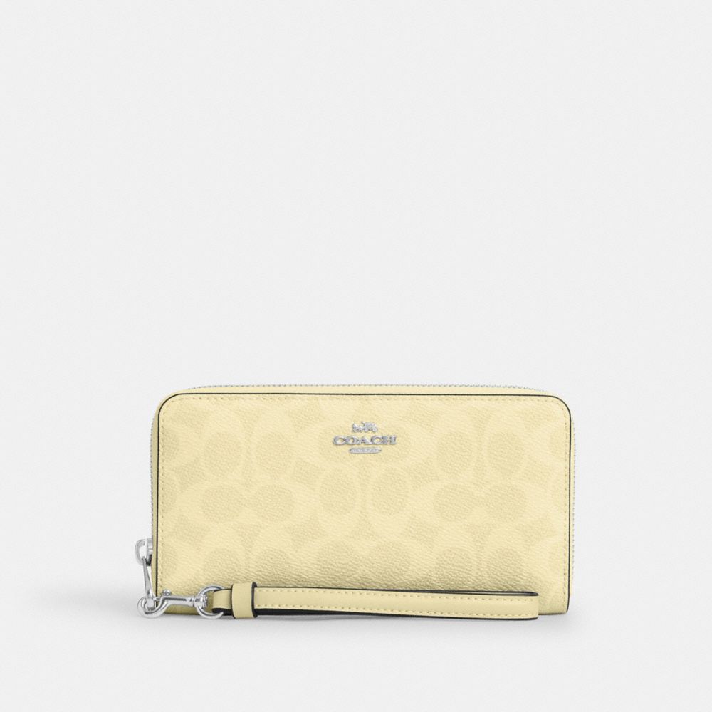 Long Zip Around Wallet In Signature Canvas