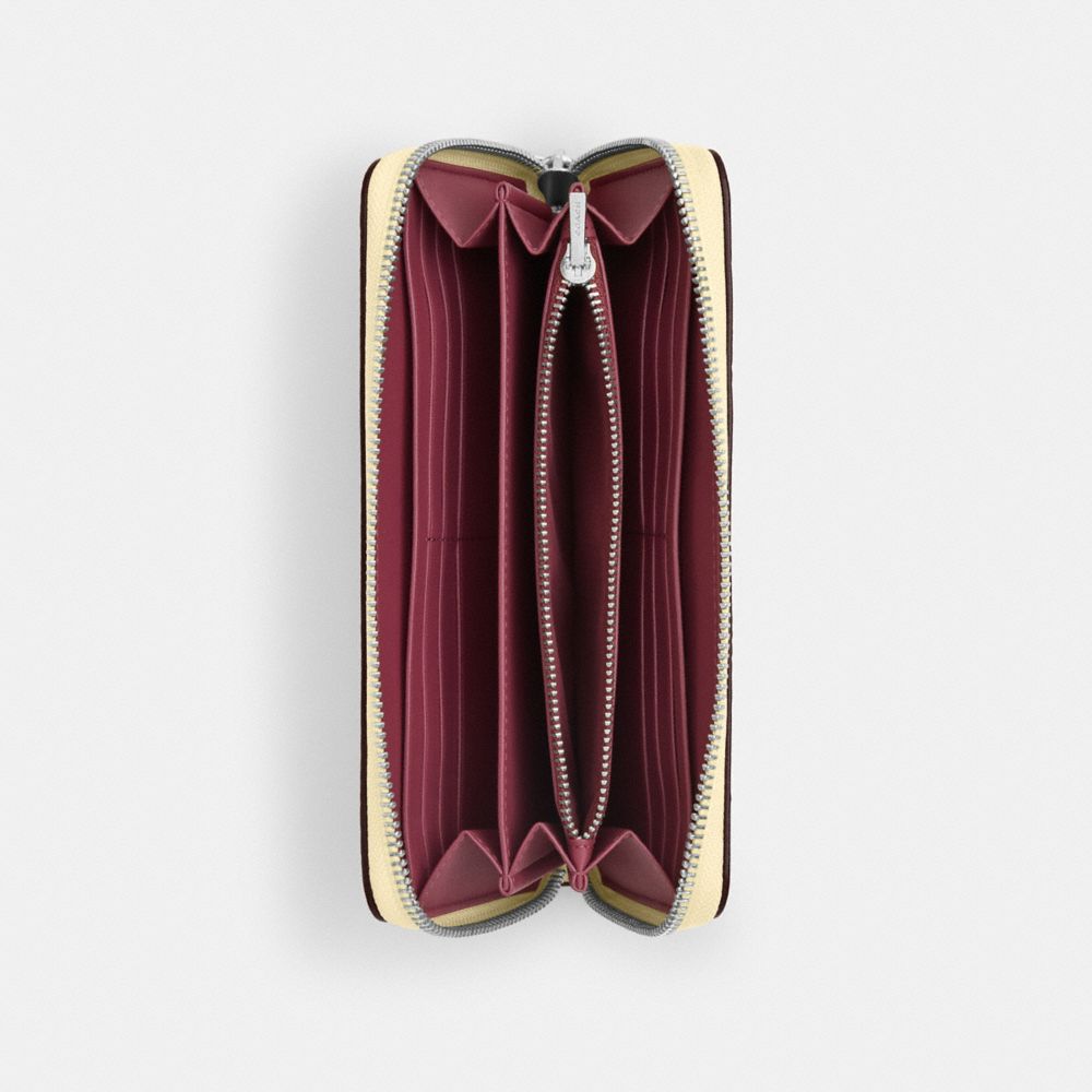Long Zip Around Wallet In Signature Canvas