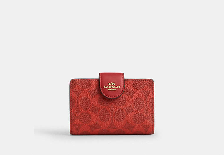 Medium Corner Zip Wallet In Signature Canvas