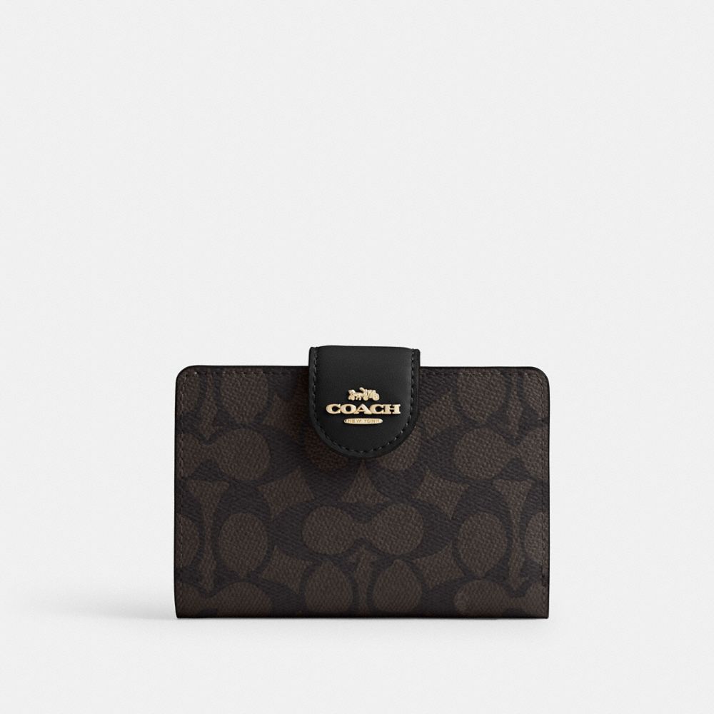 Medium Corner Zip Wallet In Signature Canvas