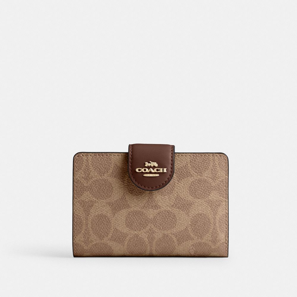 Medium Corner Zip Wallet In Signature Canvas