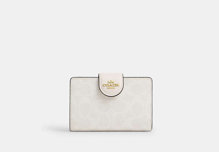 Medium Corner Zip Wallet In Signature Canvas