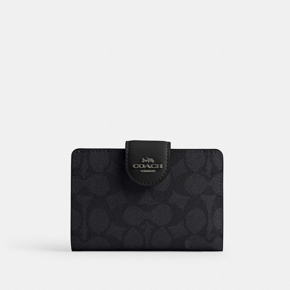 Medium Corner Zip Wallet In Signature Canvas