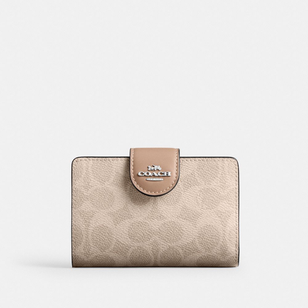 Medium Corner Zip Wallet In Signature Canvas