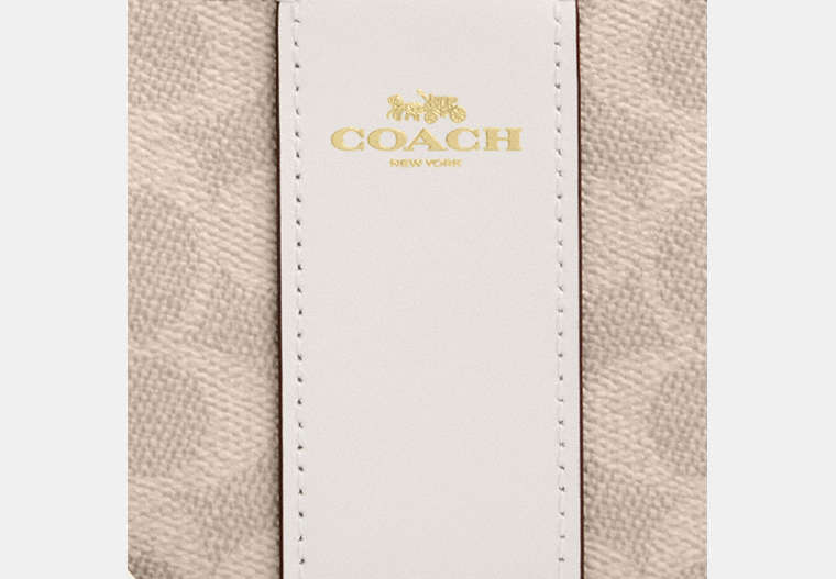 Corner Zip Wristlet In Signature Canvas With Stripe