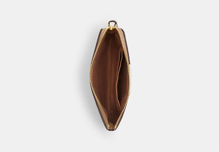 Corner Zip Wristlet In Signature Canvas With Stripe