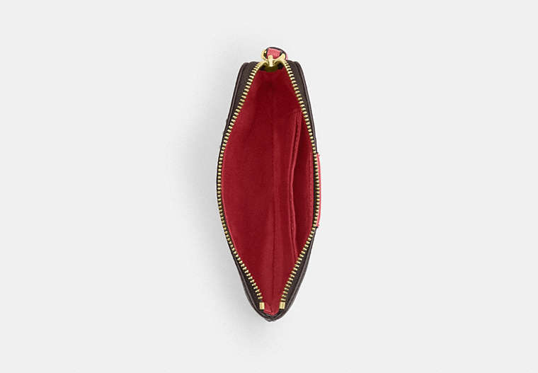 Corner Zip Wristlet In Signature Canvas With Stripe