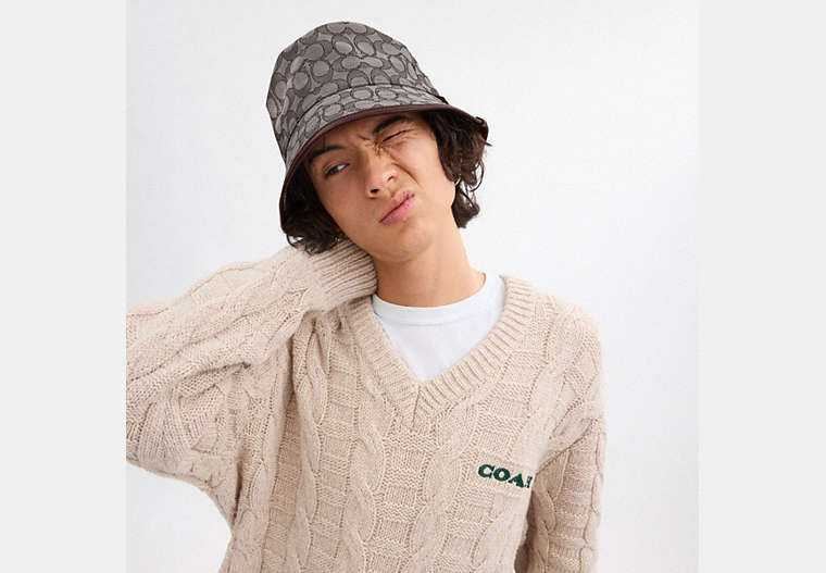 Signature Jacquard Bucket Hat
