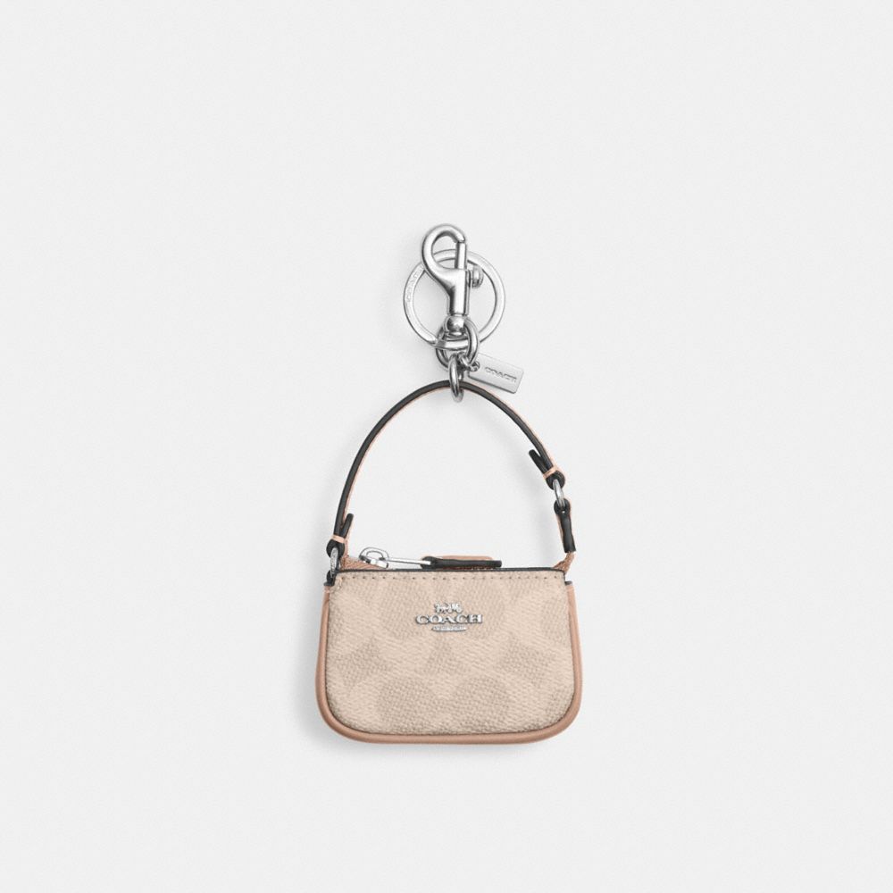 Mini Rowan Bag Charm In Signature Canvas