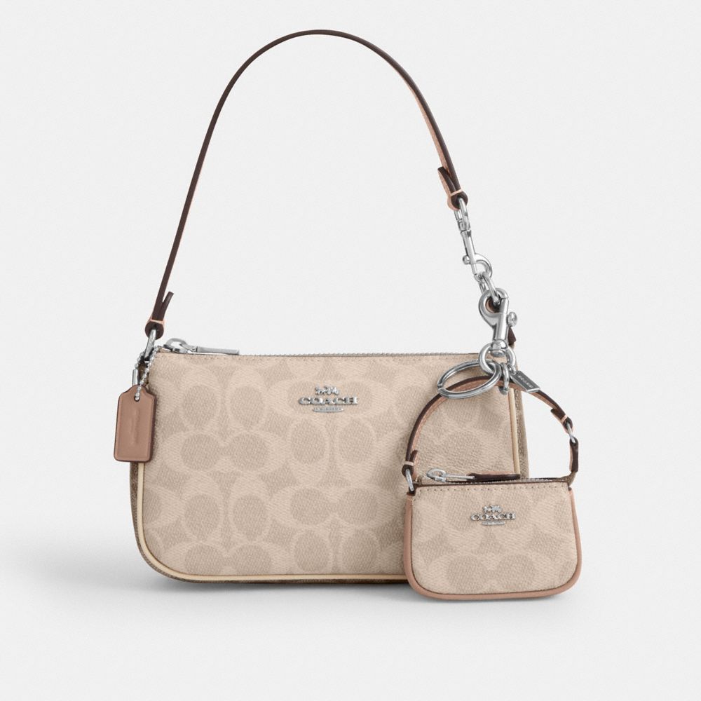 Mini Rowan Bag Charm In Signature Canvas