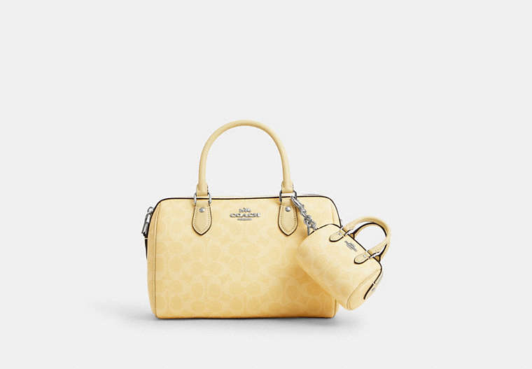 Mini Rowan Bag Charm In Signature Canvas