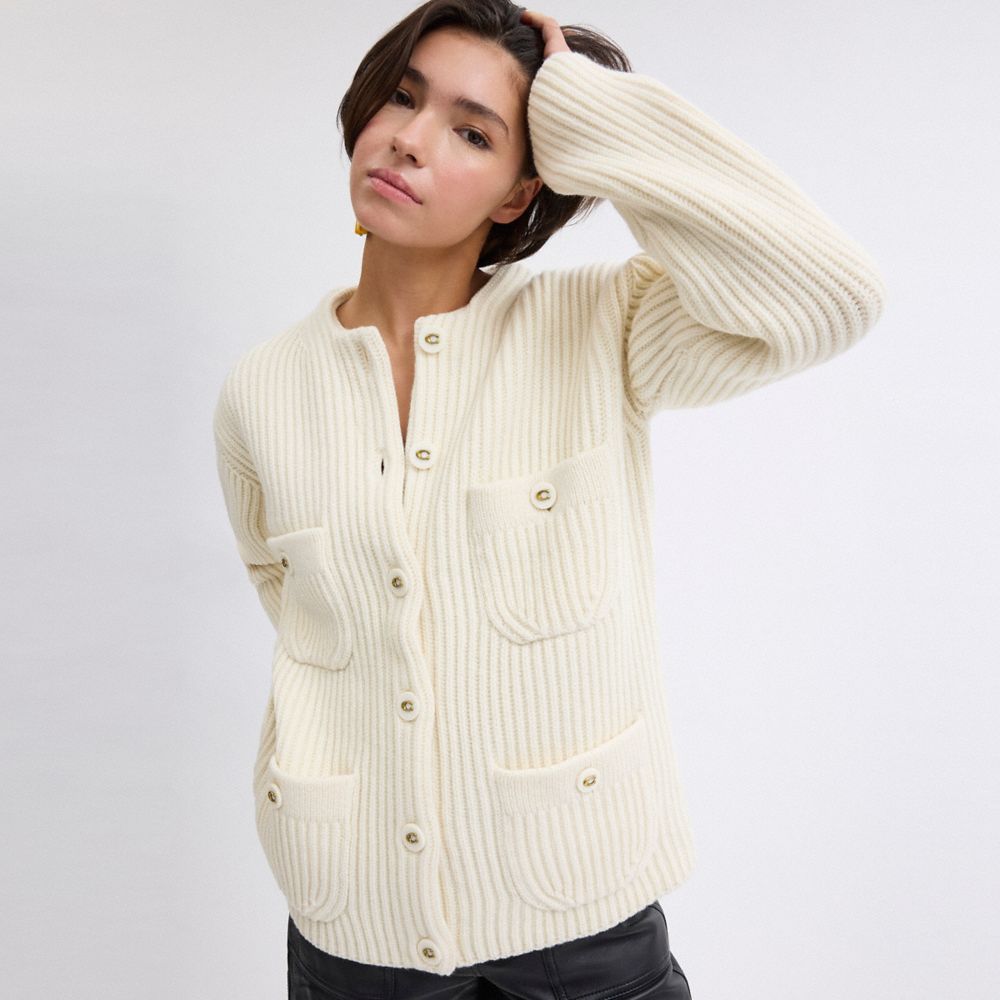 Oversized Pocket Cardigan