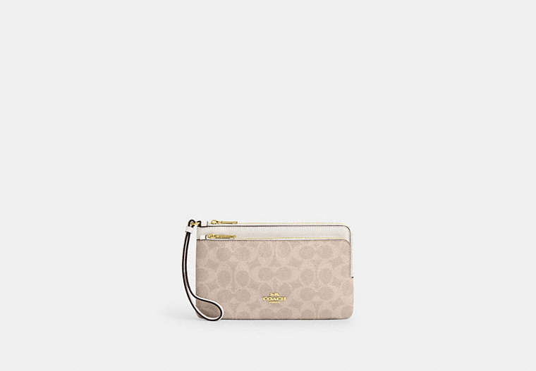 Double Zip Wallet In Signature Canvas