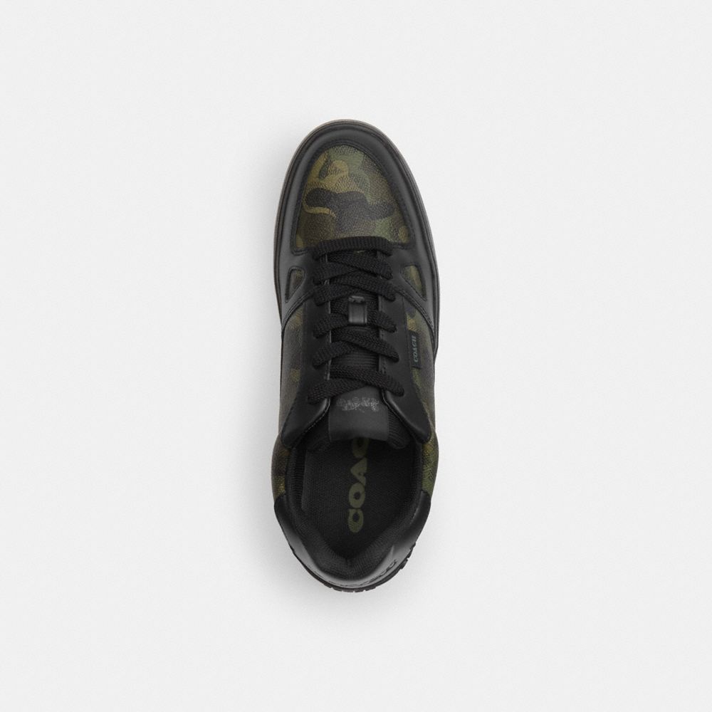 Clip Court Sneaker With Camo Print