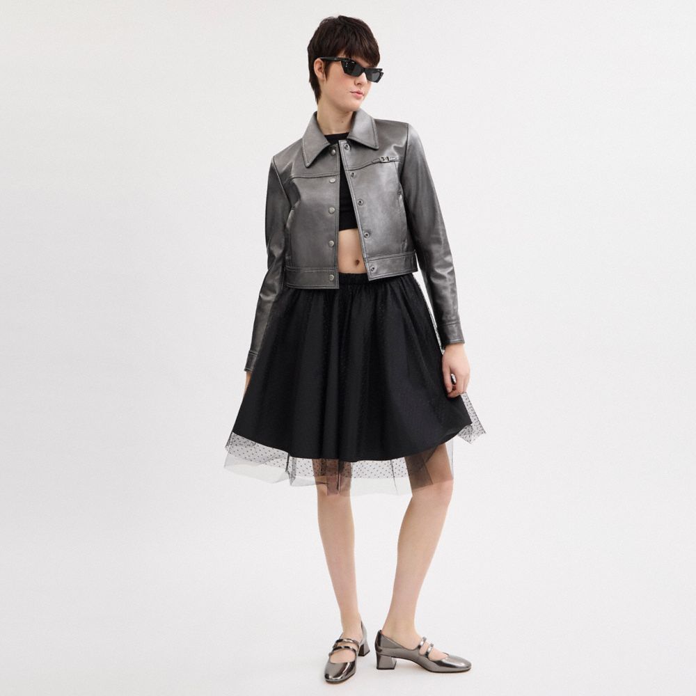 Metallic Heritage Signature Shrunken Jacket
