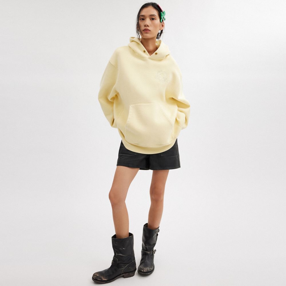 Oversized Signature Crest Hoodie In Organic Cotton