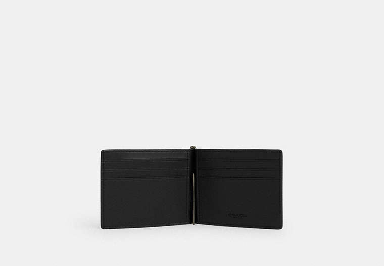 Slim Money Clip Billfold Wallet In Signature Canvas