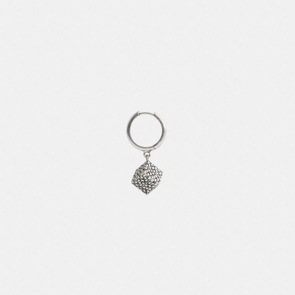 Quilted Cube Huggie Earring