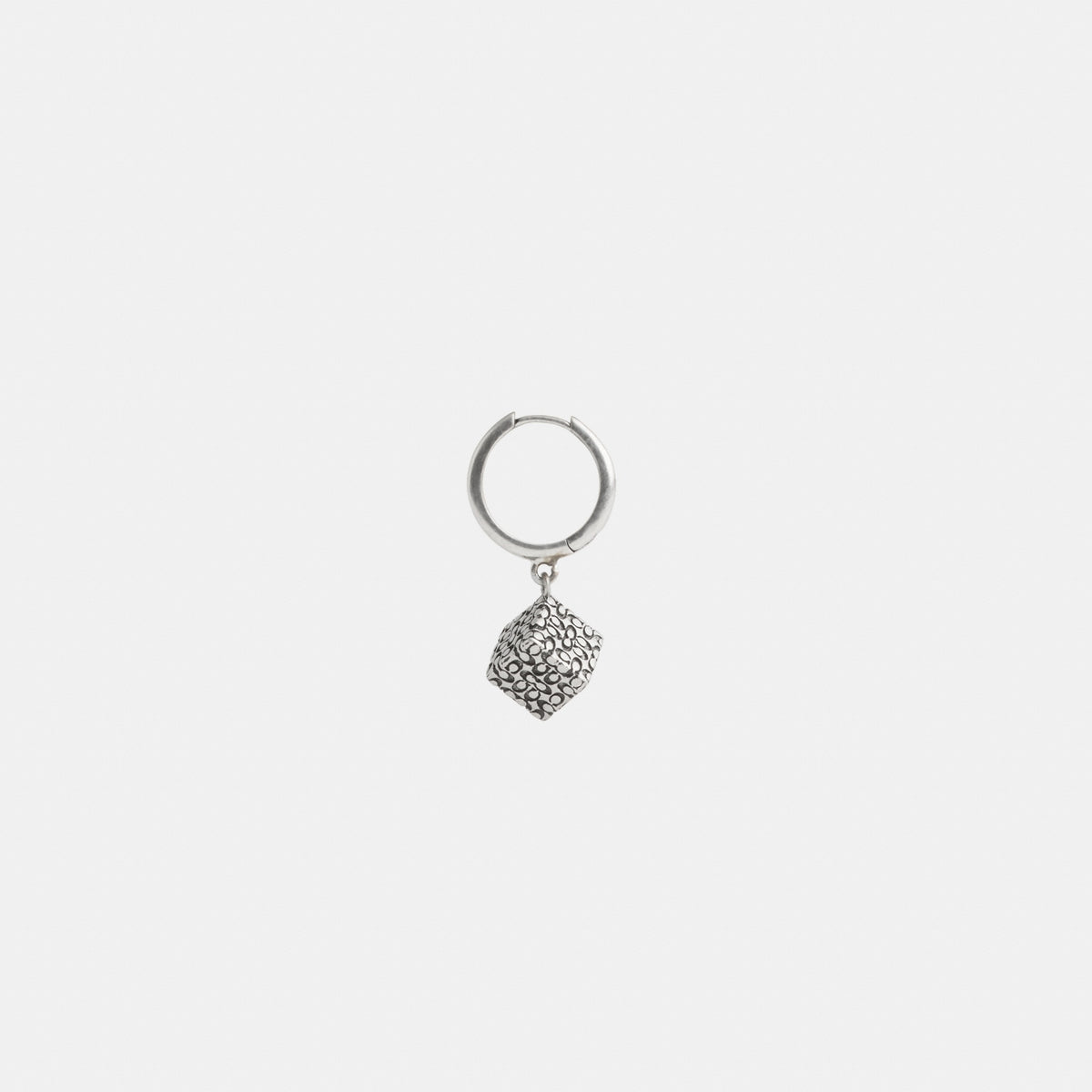 Quilted Cube Huggie Earring
