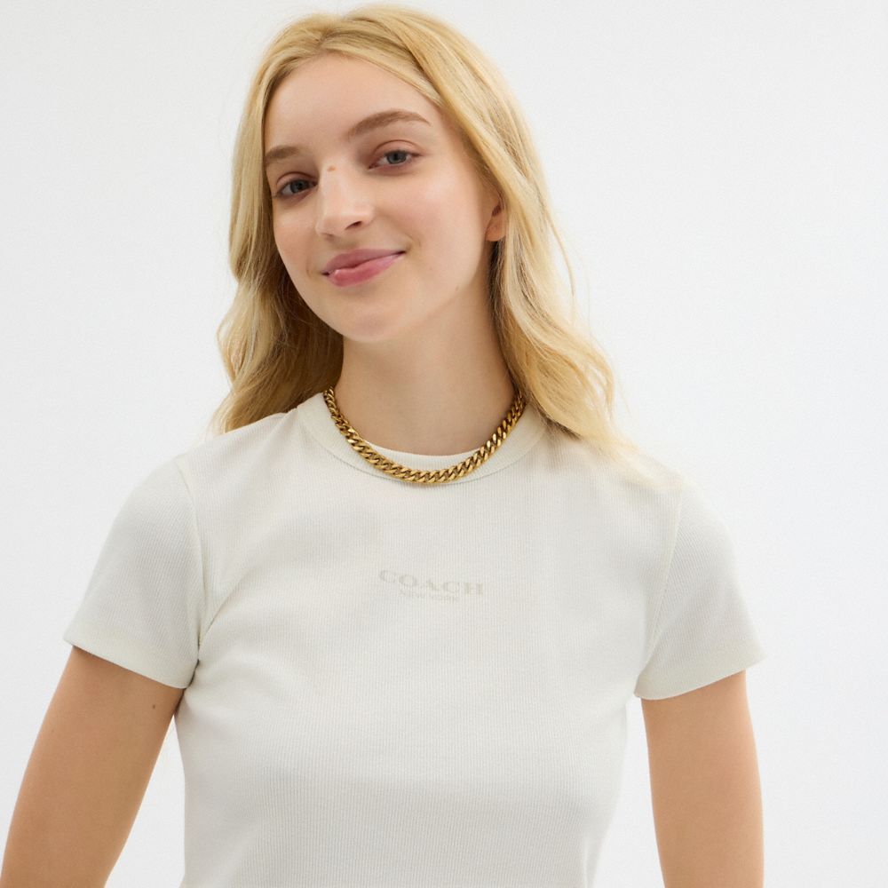 New York Ribbed T Shirt
