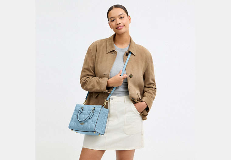 Maggie Small Tote Bag In Signature Leather