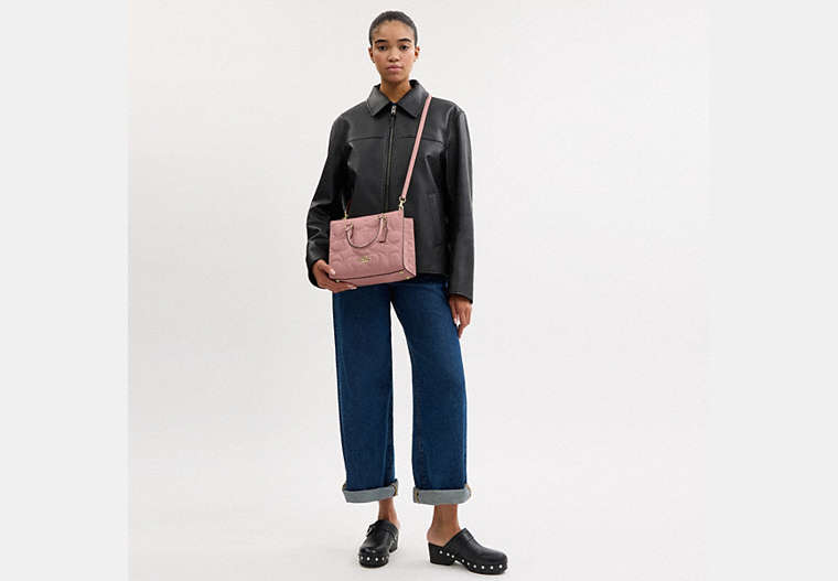 Maggie Small Tote Bag In Signature Leather