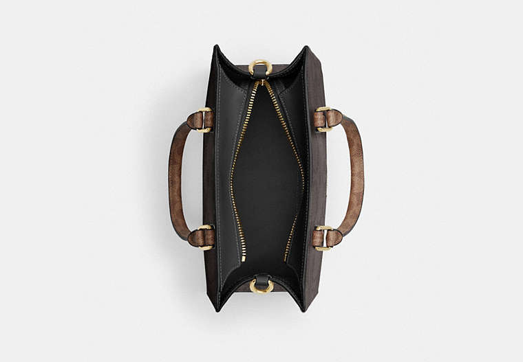 Maggie Small Tote Bag In Blocked Signature Canvas