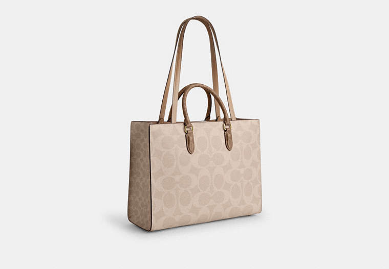 Maggie Tote Bag In Blocked Signature Canvas