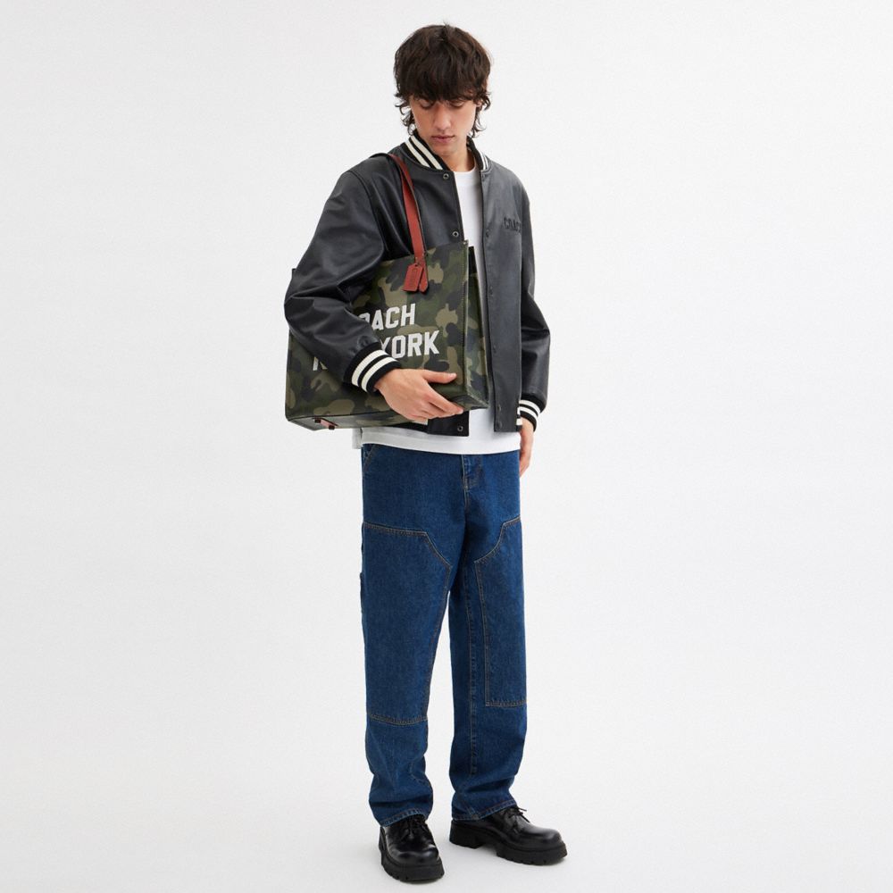 Relay Tote Bag With Camo Print And Coach Graphic