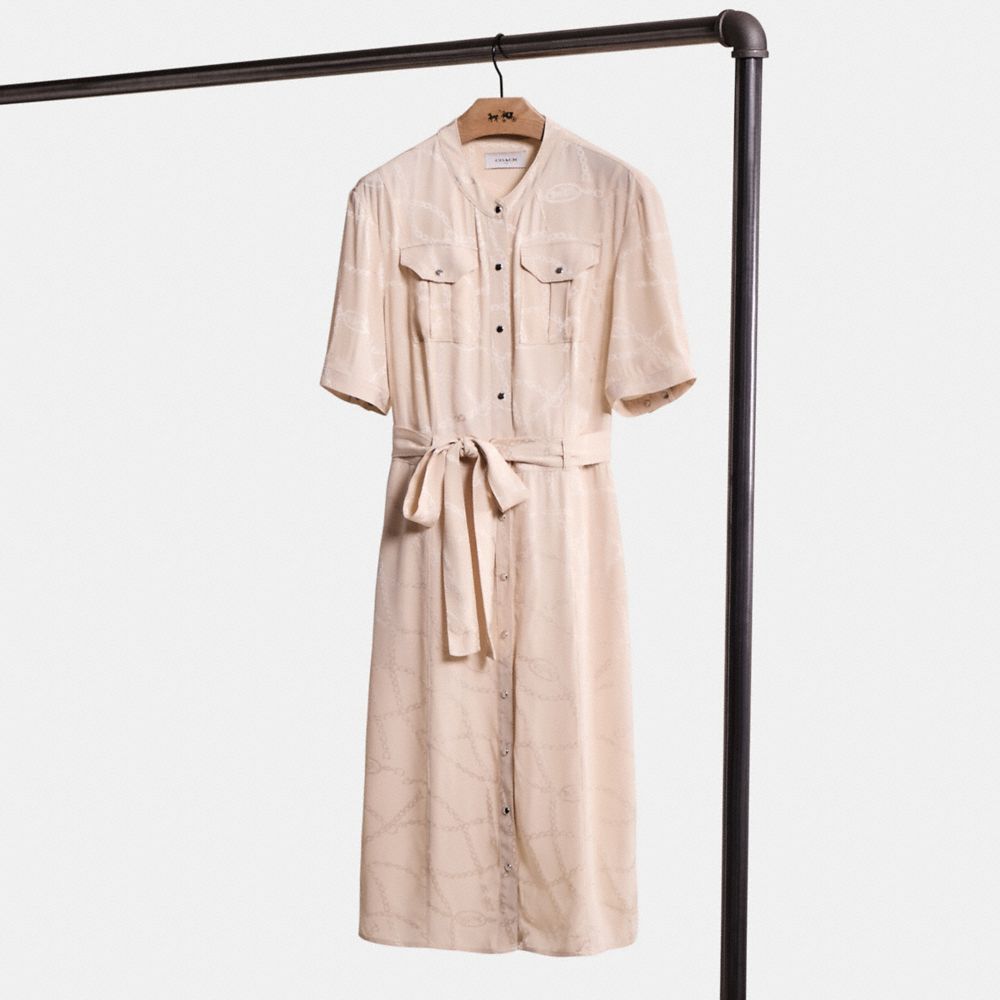 Restored Jacquard Snap Front Dress