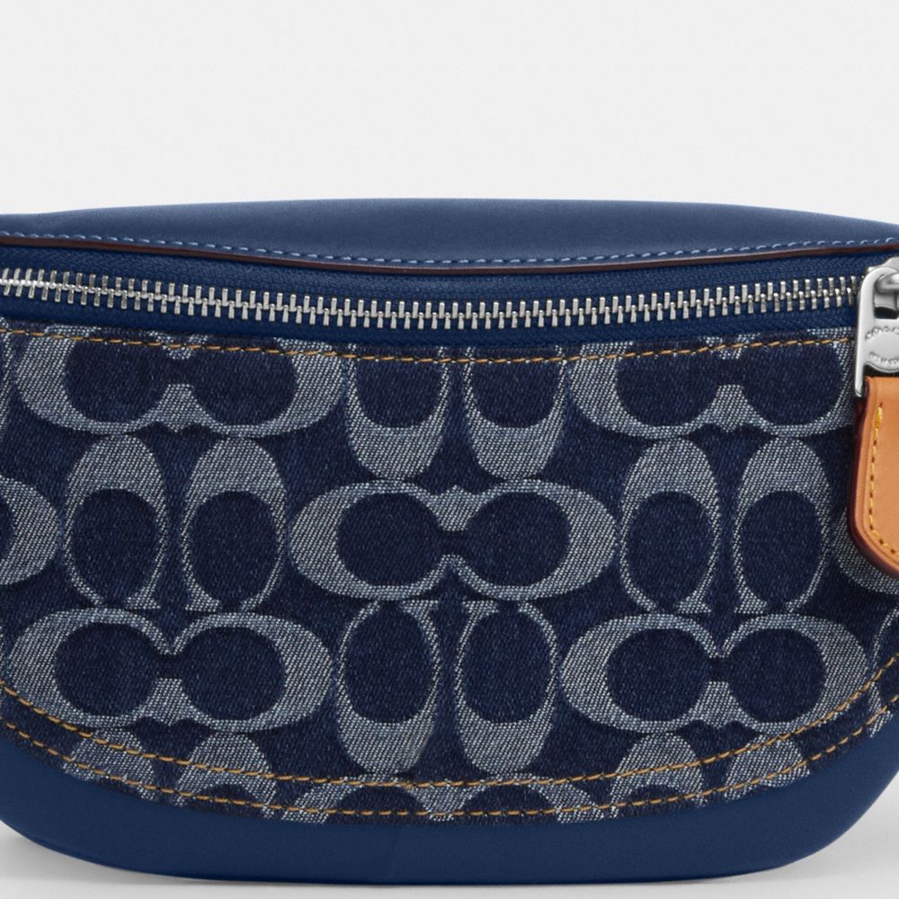 Warren Mini Belt Bag In Signature Denim