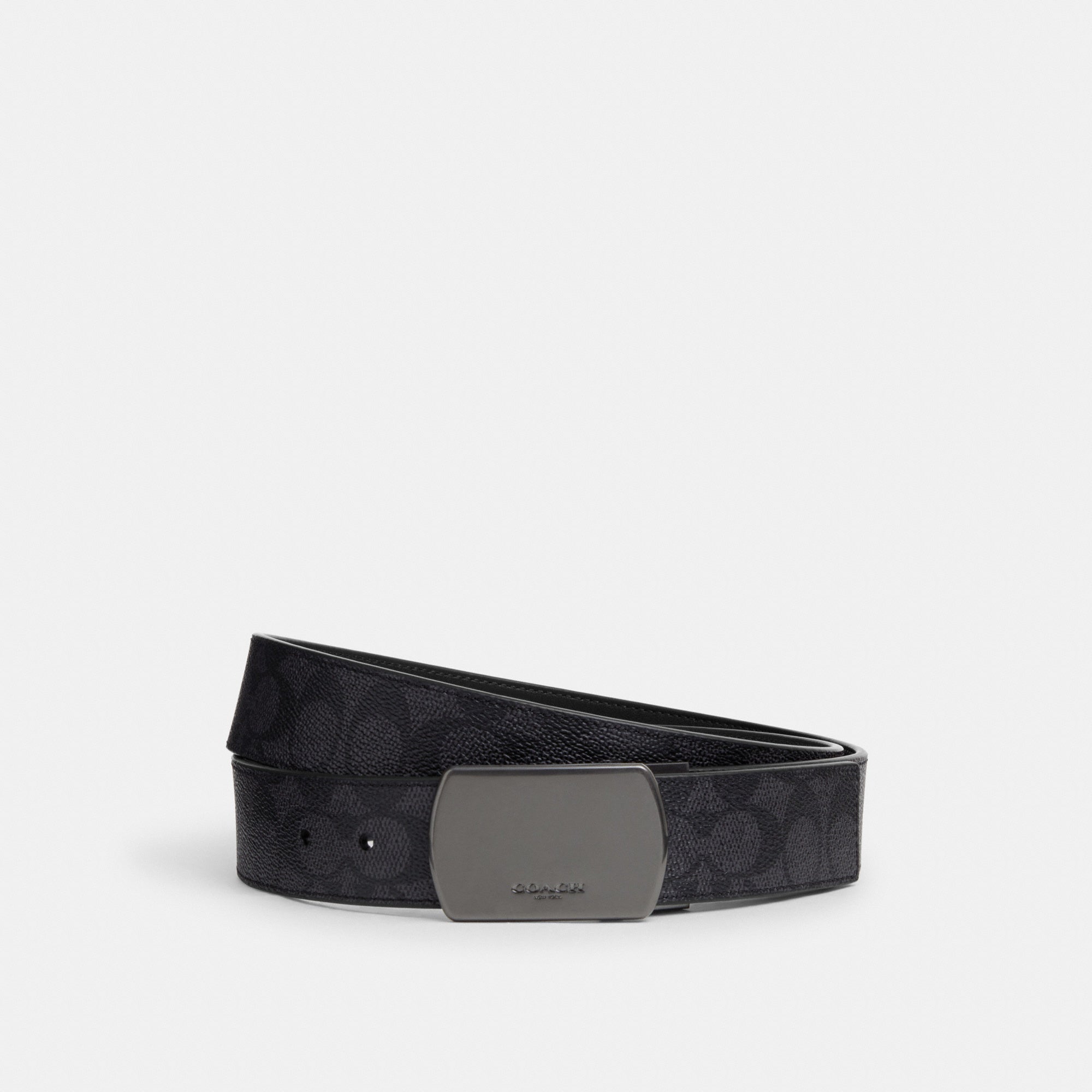 Plaque Buckle Cut-To-Size Reversible Belt, 38 Mm