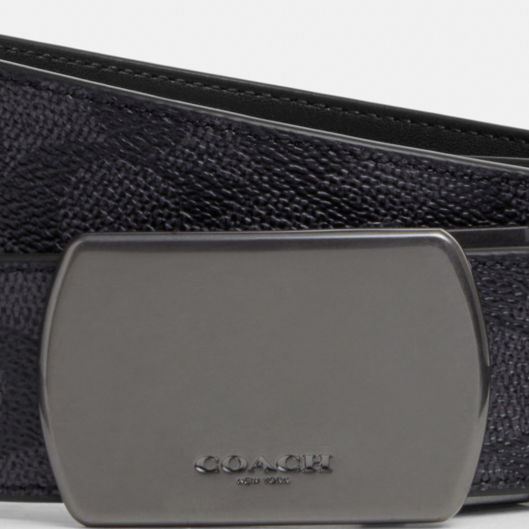 Plaque Buckle Cut-To-Size Reversible Belt, 38 Mm