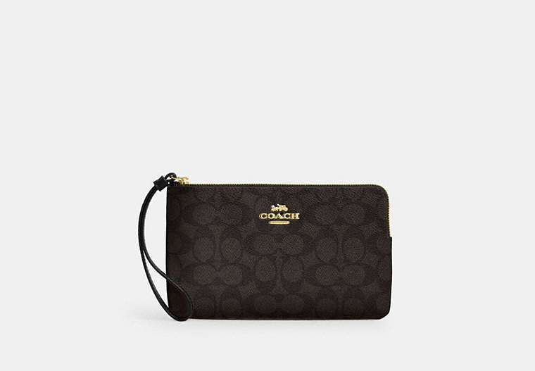 Large Corner Zip Wristlet In Signature Canvas
