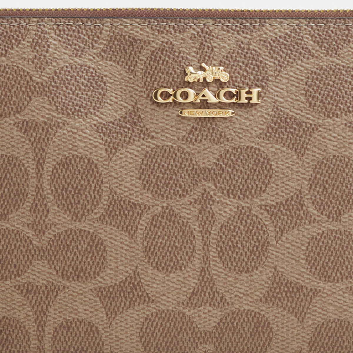 Large Corner Zip Wristlet In Signature Canvas