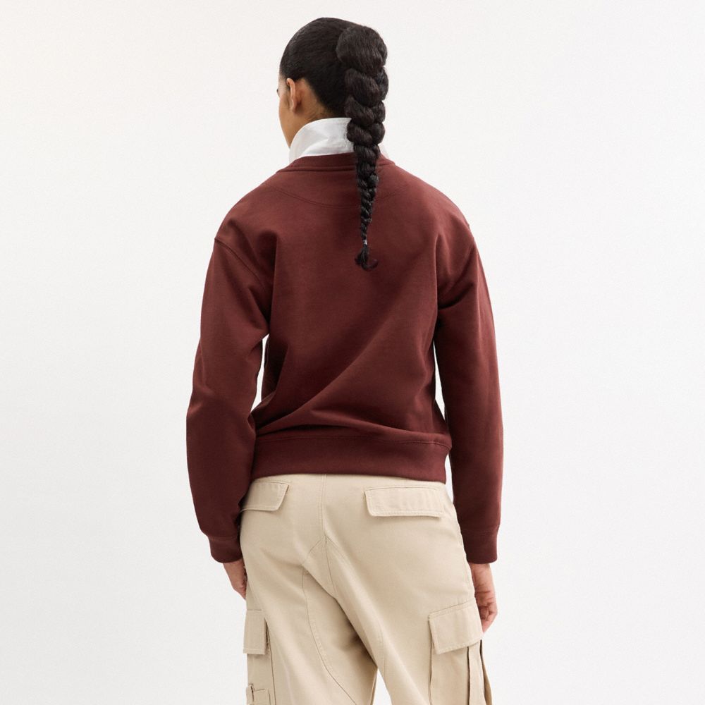 New Year Crewneck Sweatshirt With Snake Graphic