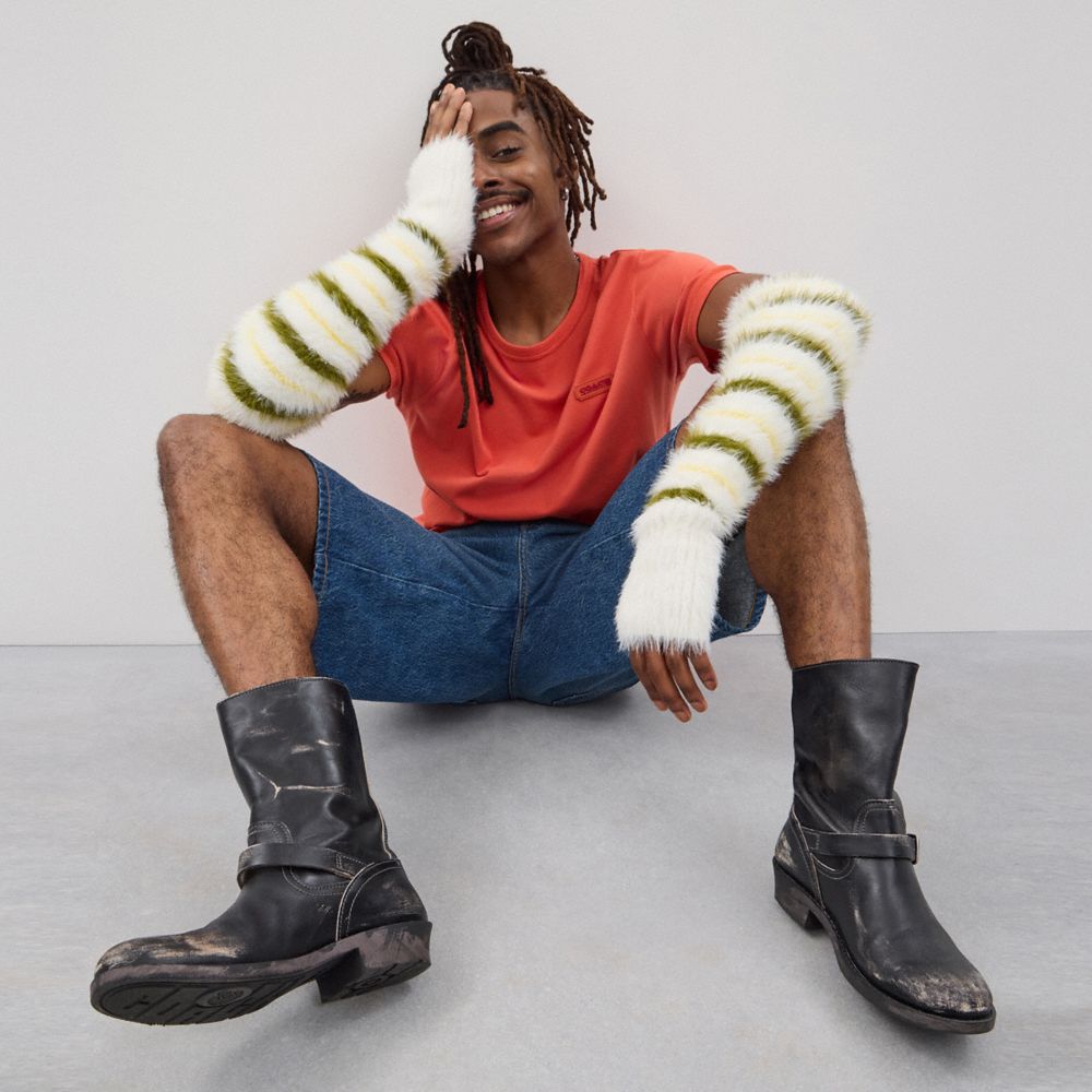 Fuzzy Knit Arm Warmers